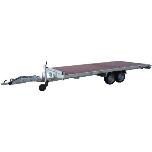 REMORQUE PLATEAU LIDER 40665L  506X215  TIMON REGLABLE  ALKO   PTC:3500KG     ATTENTION !!! HAUTEUR "MINI" ACCROCHAGE 575MM   LSD  (MARS 23)