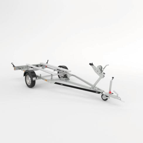 REM PORTE JET SKI AVEC SUPPORT  DIMENSIONS 447x1370 roues exterieures, essieu avec roulements étanche  poutre arrière mobile PTC 750K CU 573 KG SF (2025)