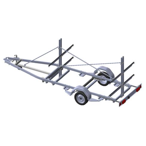REMORQUE P.BAT MECA PCK305 425KG 6 CANOES