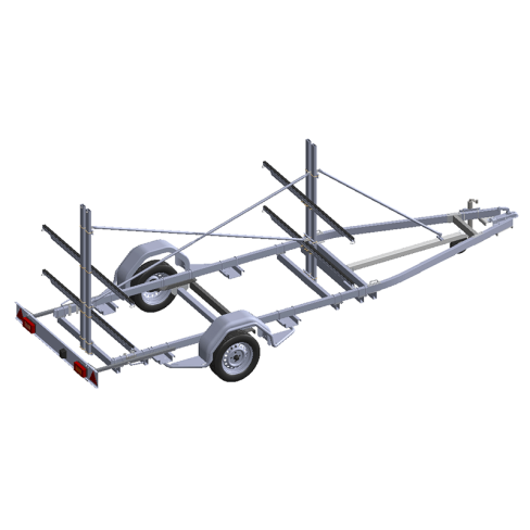 Remorque pour 8 canoës/kayaks