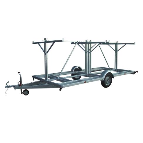 REMORQUE CHASSIS "R"  420 X 200   PORTE 48X BARRIERES(+ OU -SELON MODELE) charge utile :350kg   PTC 750KG SANS FREIN (FEV 2024)