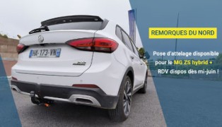Remorques du Nord – Le MG ZS Hybrid aussi passe à l’attelage (dès mi-juin) !