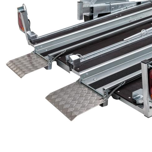 REMORQUE PORTE-MOTO  2 RAILS  2 MOTOS  TYPE:KXL  "FREINE"  1300KG   CU : 945 kg    (2025)