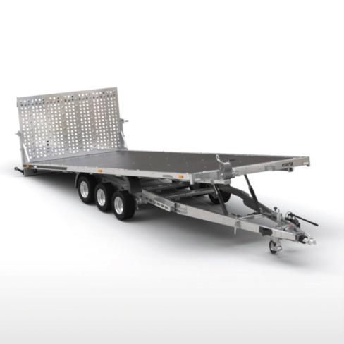 Remorque plateau type GT universal 3 essieux Martz