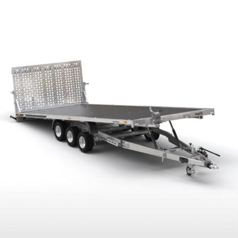 Remorque plateau type GT universal 3 essieux Martz