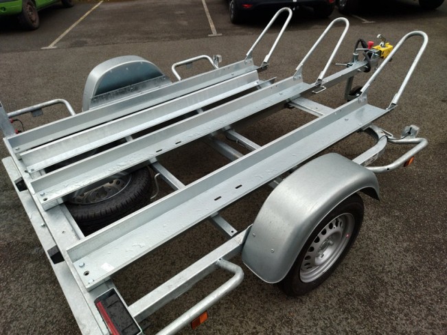 Remorque porte-moto 3 rails 650 kg