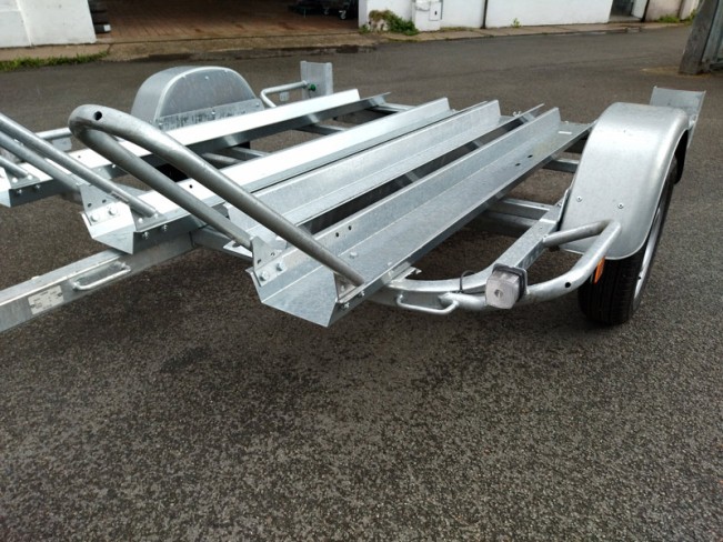 Remorque porte-moto 3 rails 650 kg