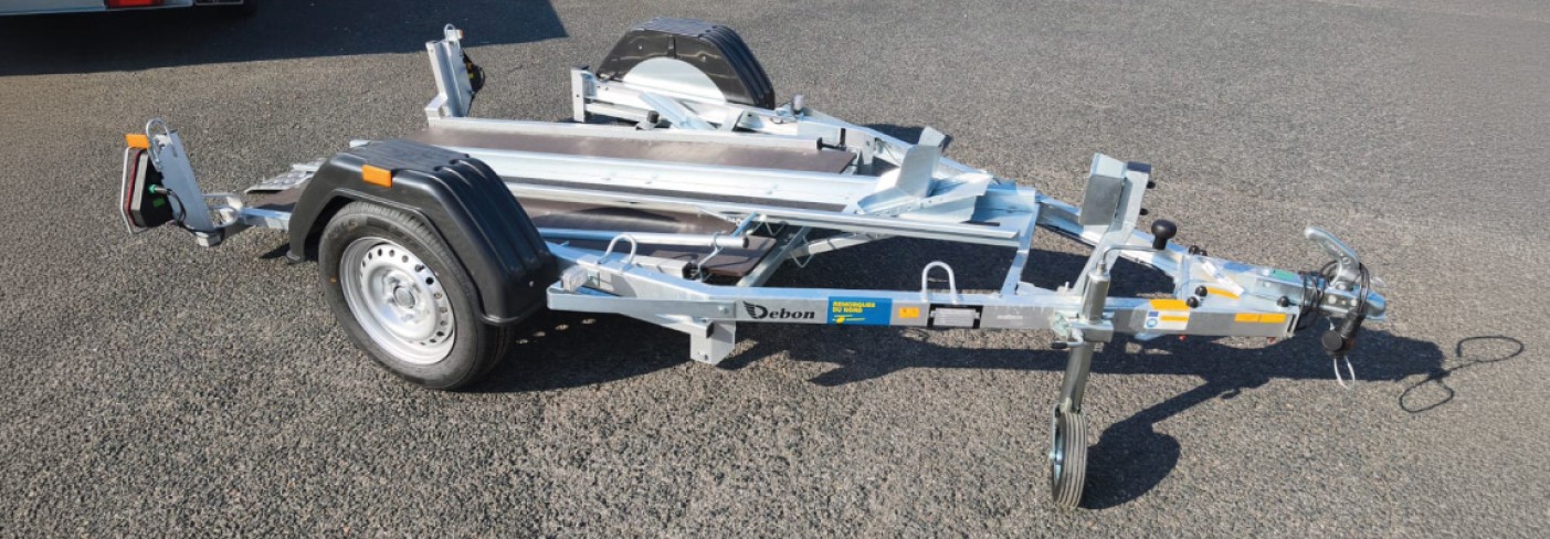 Remorque porte moto KXL150 avec bloc roue (PTAC 600kg)