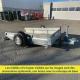 REMORQUE  ABAISSANTE HYDRAULIQUE  - roue 15580R13- PTC:750KG CU460 KG  Dim utiles : 2700x1800 - PENTE DE 3 A 5°