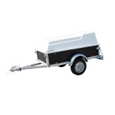 REMORQUE TYPE:RMS CAPOT   HAUTEUR RIDELLES BOIS MARRON:400MM  2000x1100X800   PTC:500KG     (FEV 23)  RSD1