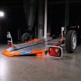 Remorque porte-moto abaissable et pliable orange Cochet